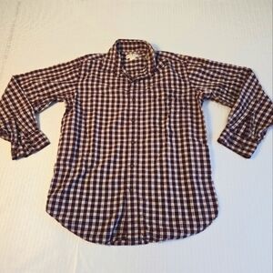 LL Bean Button Down Long Sleeve  Mens Large Regular  Multicolor  Plaid Pocket